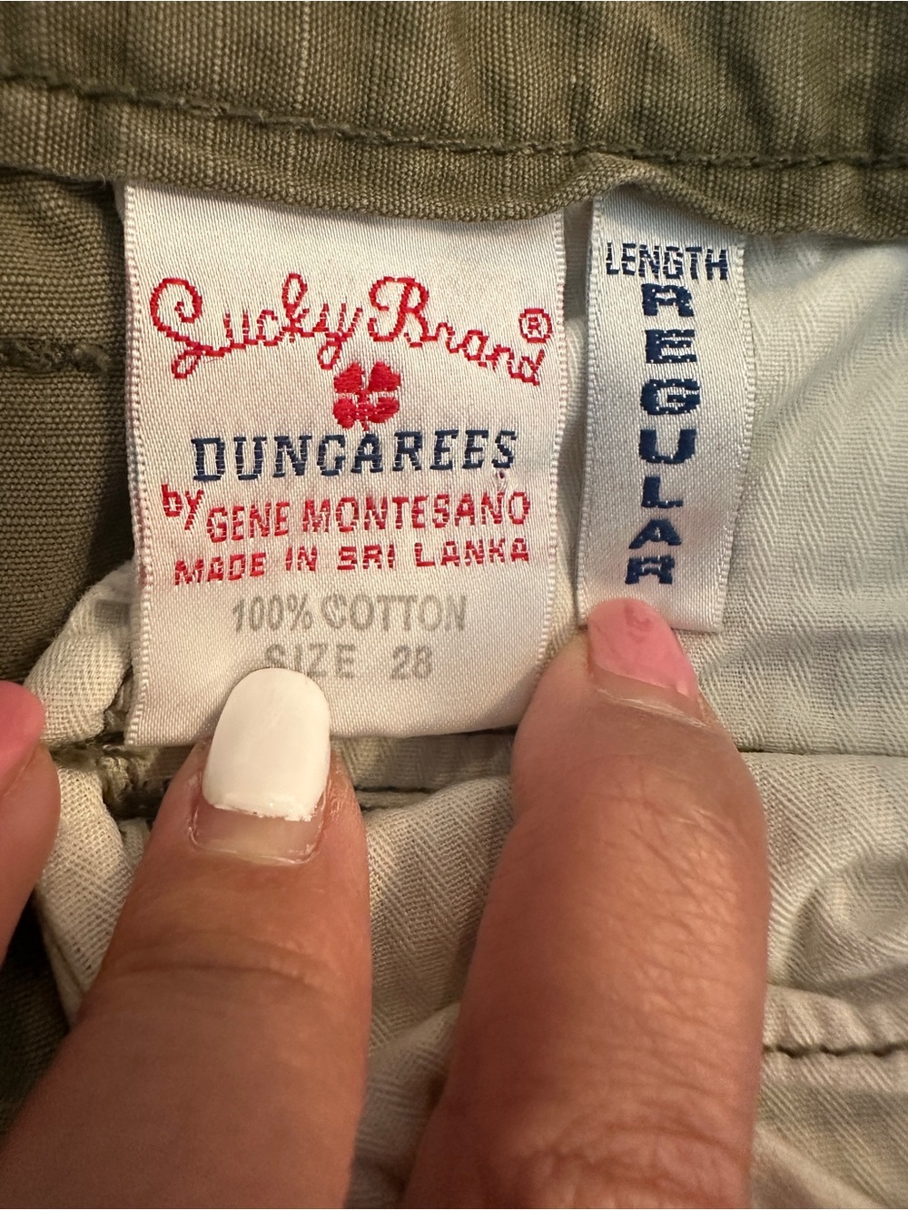 Lucky Brand Women Y2K 90s Dungarees Cargo Pants Green Sz 6/28 Reg Streetwear - Picture 2 of 12